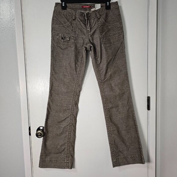 Unionbay Brown Micro-Corduroy Utility Pants Low Rise Y2K Gorpcore Size 9 - Picture 8 of 10